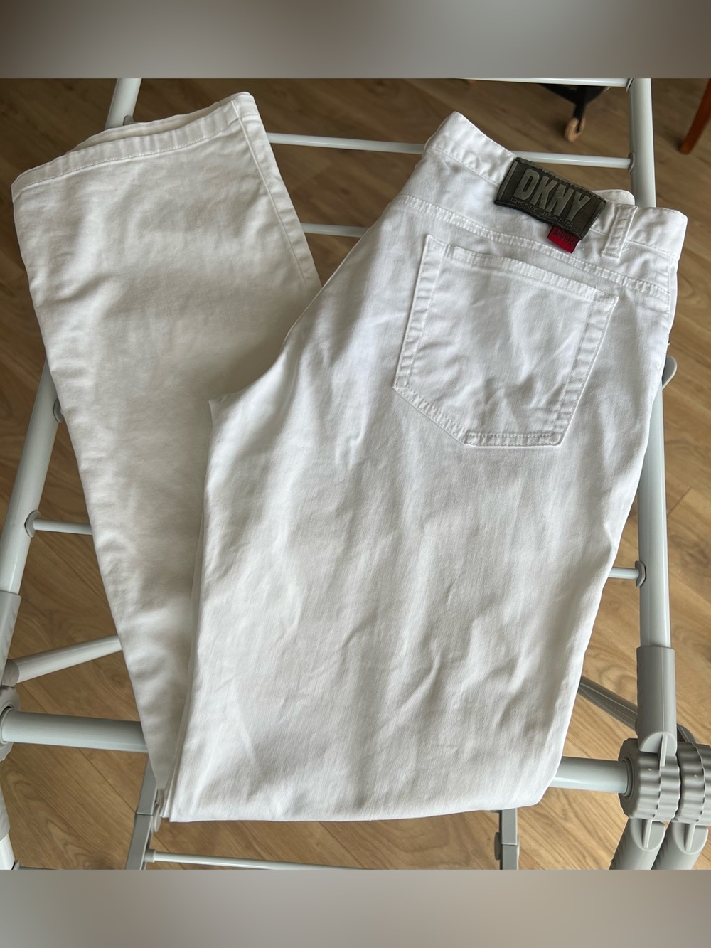 Vintage DKNY White Women Straight Jeans